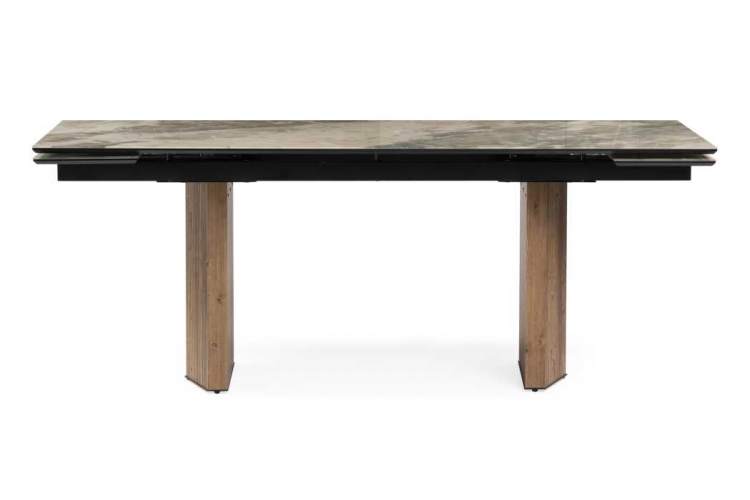 Стол стеклянный Монерон 200(260)х100х77 каталония / орех кантри-1