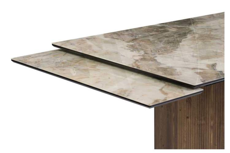 Стол стеклянный Монерон 200(260)х100х77 каталония / орех кантри-4