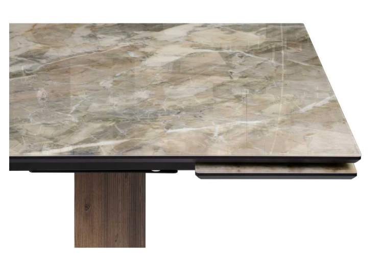 Стол стеклянный Монерон 200(260)х100х77 каталония / орех кантри-6