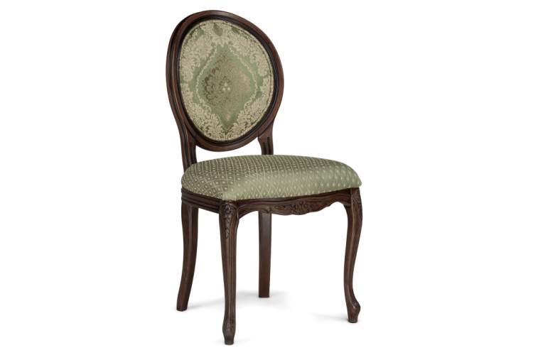 Стул деревянный Инои ткань soprano nefrit / ромб / миланский орех старение