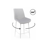 Барный стул Седа 360 светло-серый (zd 960) / белый np