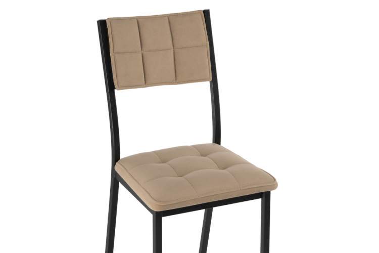 Стул на металлокаркасе Бекал латте / черный матовый-4