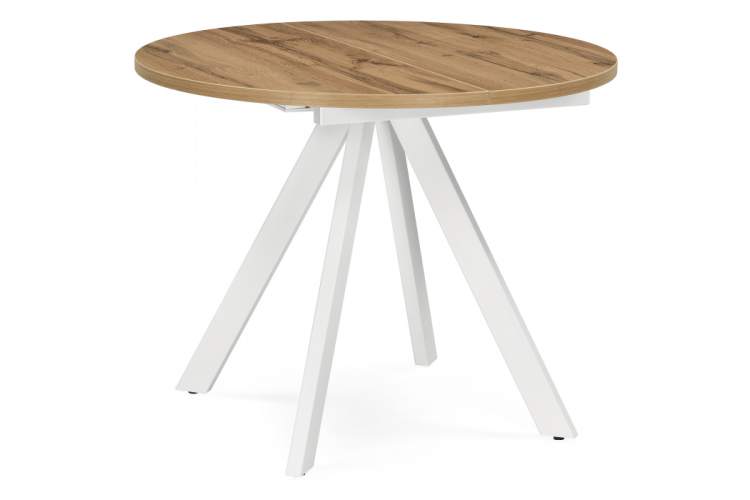 Стол деревянный Трейси 90(120)х90х75 дуб вотан / белый