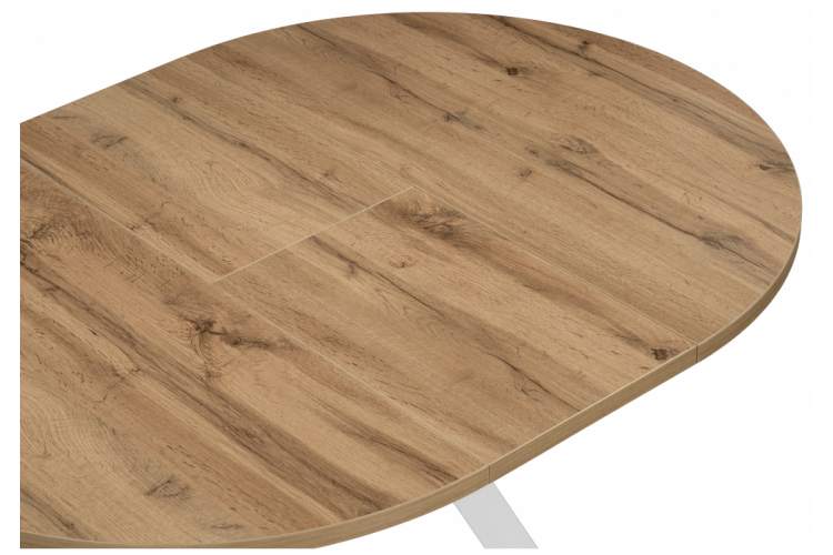 Стол деревянный Трейси 90(120)х90х75 дуб вотан / белый-4