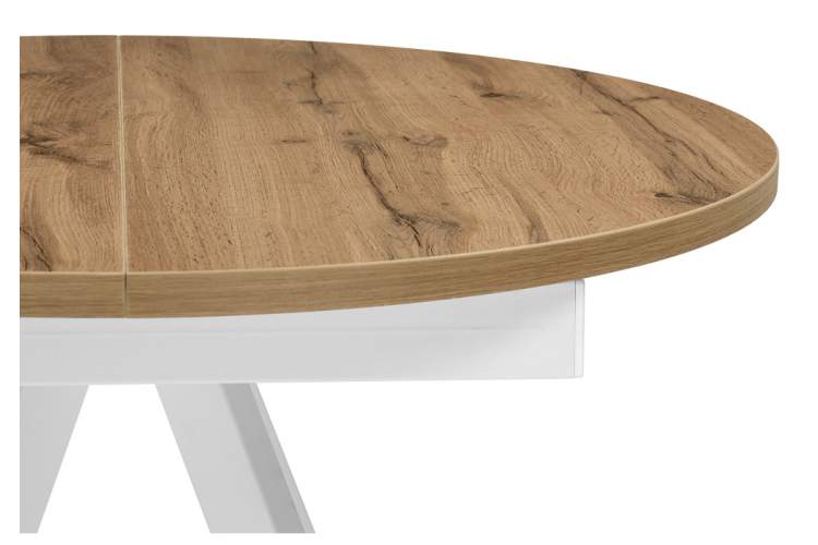 Стол деревянный Трейси 90(120)х90х75 дуб вотан / белый-6