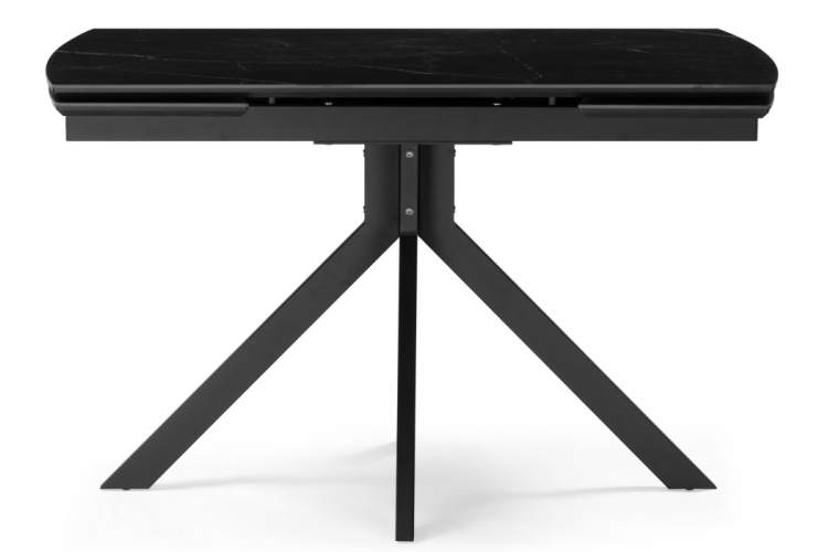 Керамический стол Катчел 120(180)x80 черный мрамор / черный-10