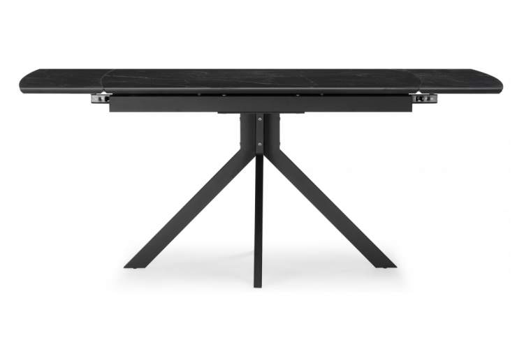 Керамический стол Катчел 120(180)x80 черный мрамор / черный-11