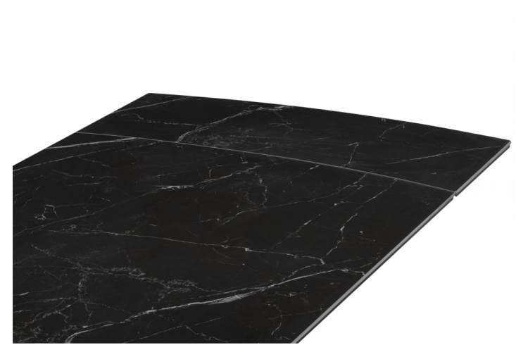 Керамический стол Катчел 120(180)x80 черный мрамор / черный-14