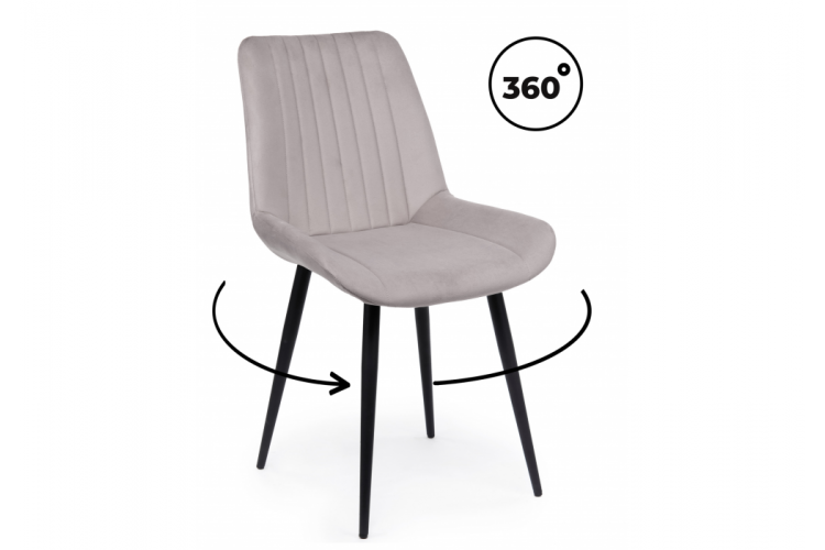 Стул на металлокаркасе Седа 360 латте (zd 290) / черный np