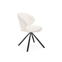 Стул на металлокаркасе Solomon крутящийся white / black