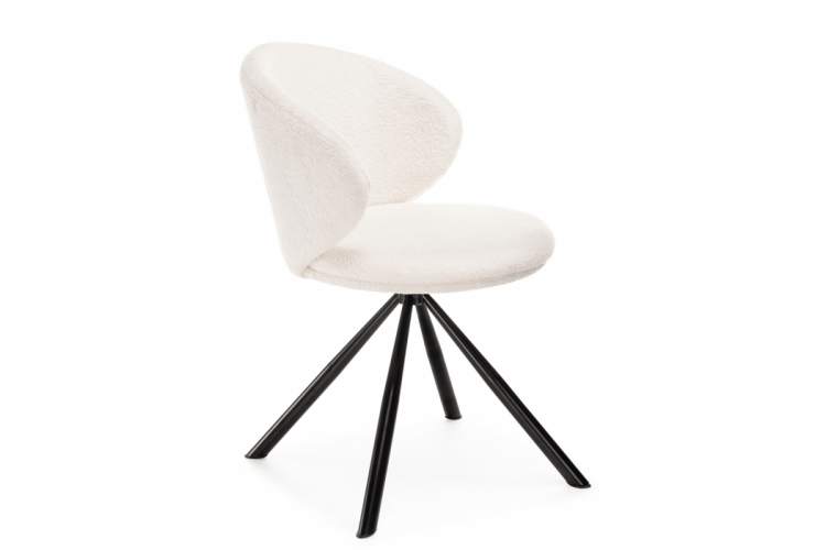 Стул на металлокаркасе Solomon крутящийся white / black