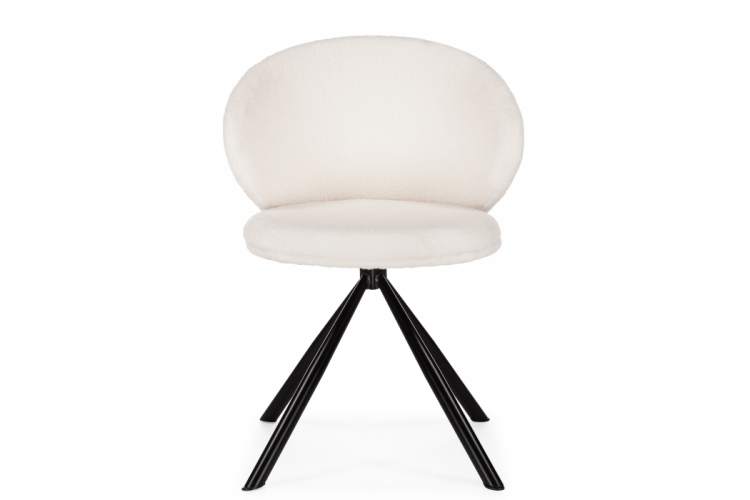 Стул на металлокаркасе Solomon крутящийся white / black-2