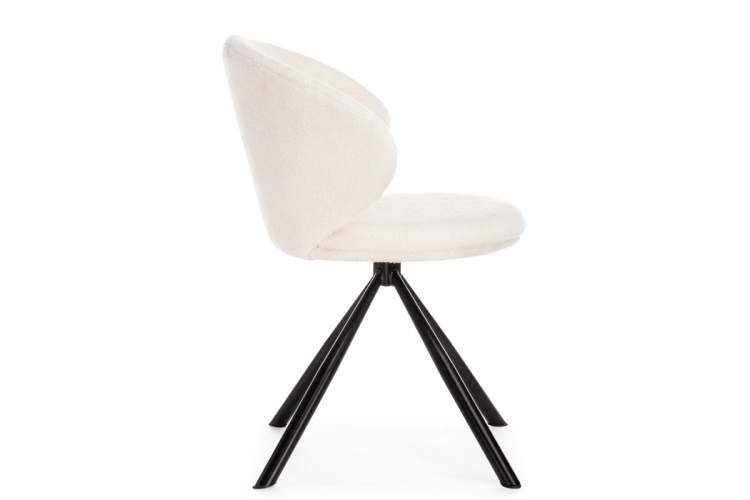 Стул на металлокаркасе Solomon крутящийся white / black-3