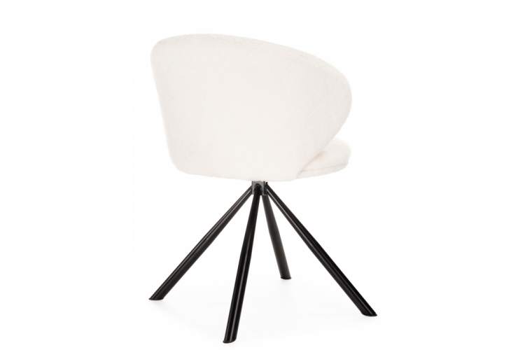Стул на металлокаркасе Solomon крутящийся white / black-4