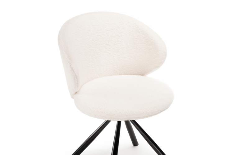Стул на металлокаркасе Solomon крутящийся white / black-5