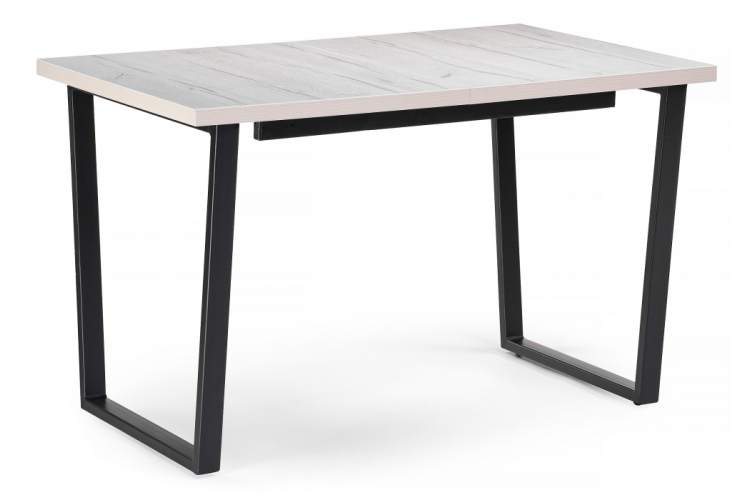 Стол деревянный раскладной Лота Лофт 120 25 мм юта / черный матовый