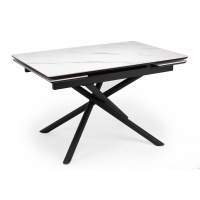 Керамический стол Мэриан 120(180)х80 snow alpin white / черный