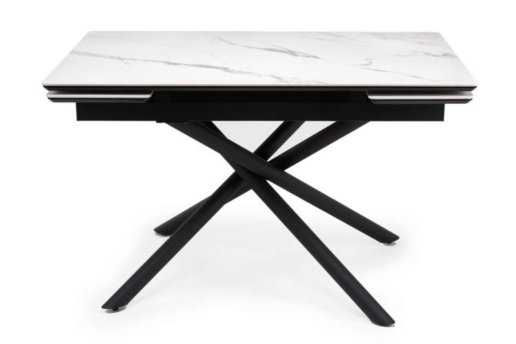 Керамический стол Мэриан 120(180)х80 snow alpin white / черный-3