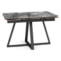 Керамический стол Силлем 120(180)х80 риальто серый темный / черный