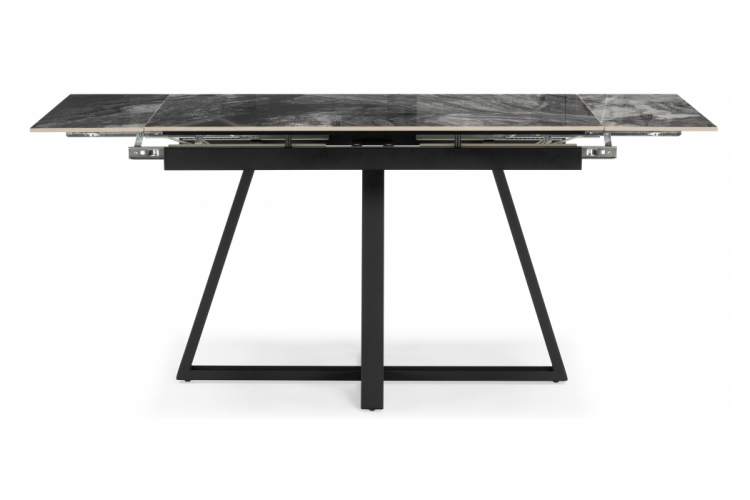 Керамический стол Силлем 120(180)х80 риальто серый темный / черный-6