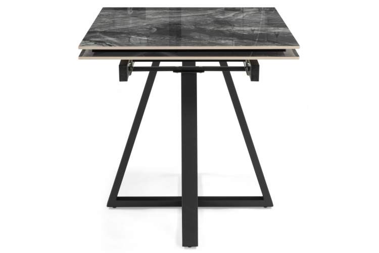Керамический стол Силлем 120(180)х80 риальто серый темный / черный-7