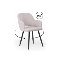 Стул на металлокаркасе Эолин 360 светло-серый (glory 36) / черный