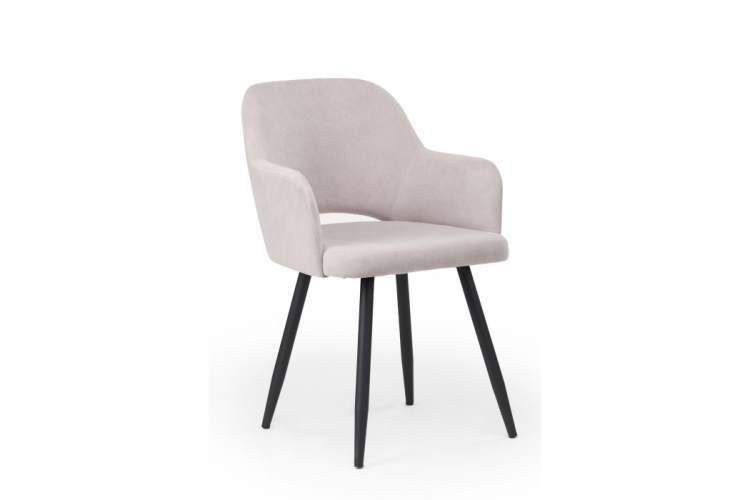 Стул на металлокаркасе Эолин 360 светло-серый (glory 36) / черный-1