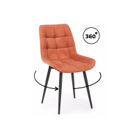 Стул на металлокаркасе Челси 360 К терракотовый (zd 432) / черный np