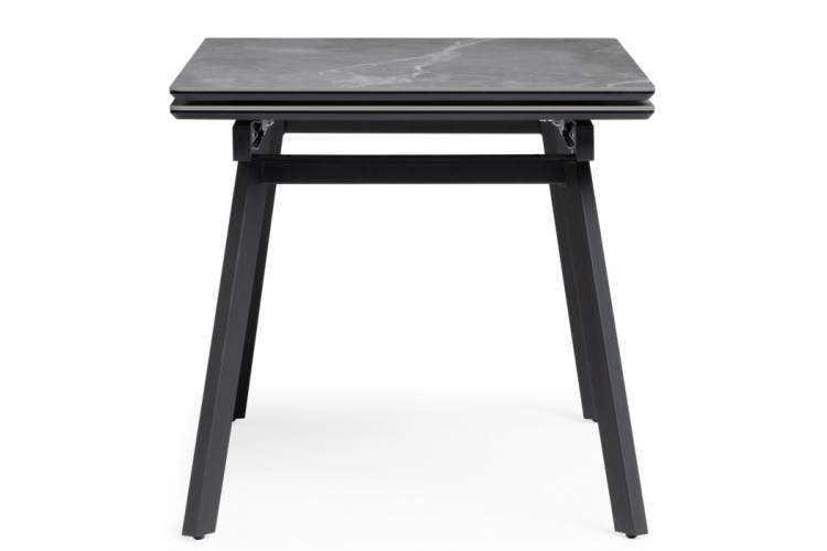 Керамический стол Норман 140(200)х80 серый мрамор larka grey / черный-3
