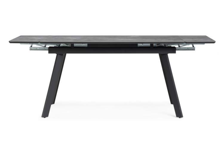 Керамический стол Норман 140(200)х80 серый мрамор larka grey / черный-4