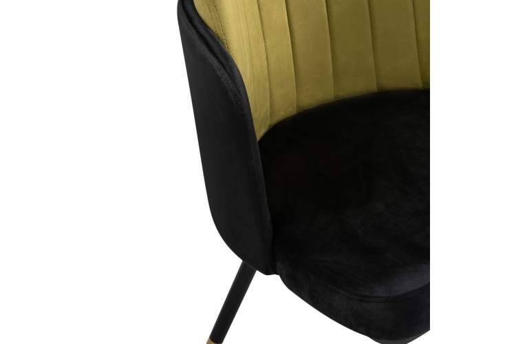 Стул на металлокаркасе Penelopa black / hakki / black / gold-9