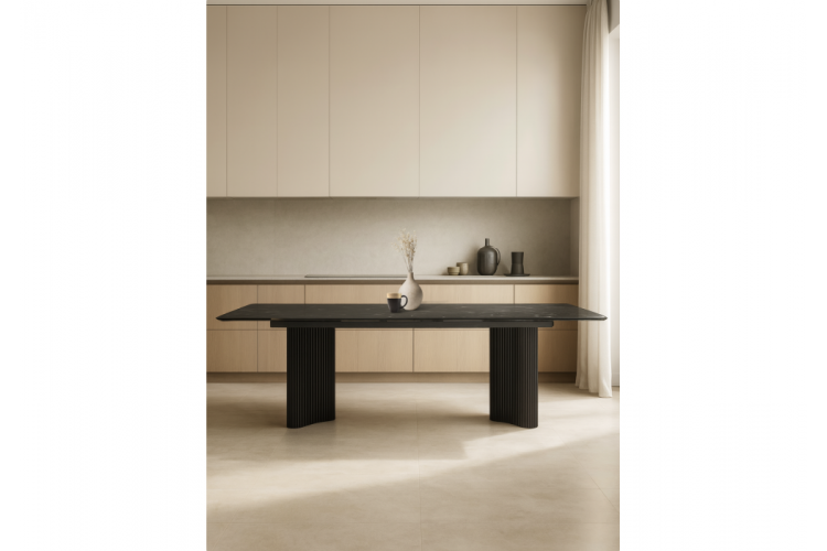 Стол стеклянный Мален 240x110 дарк / черный-1