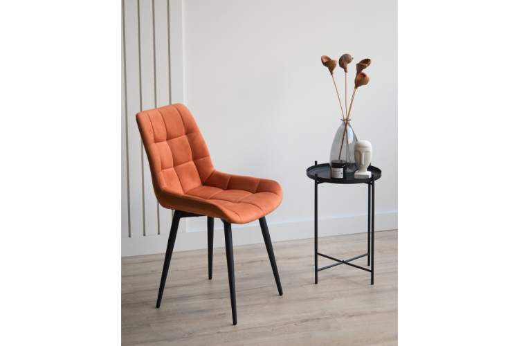 Стул на металлокаркасе Челси 360 К терракотовый (zd 432) / черный np-1