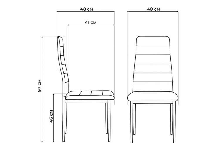 Стул на металлокаркасе DC2-001 искусственная кожа белый / белый-3