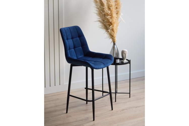 Барный стул Челси синий (zd 798) / черный-2