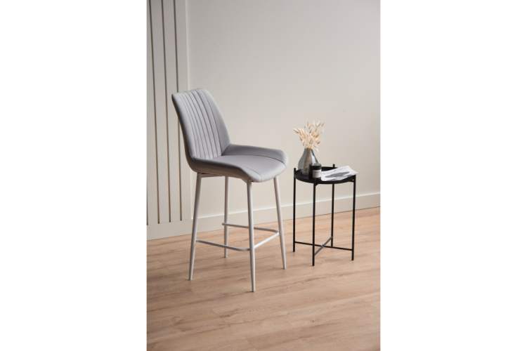 Барный стул Седа 360 светло-серый (zd 960) / белый np-2