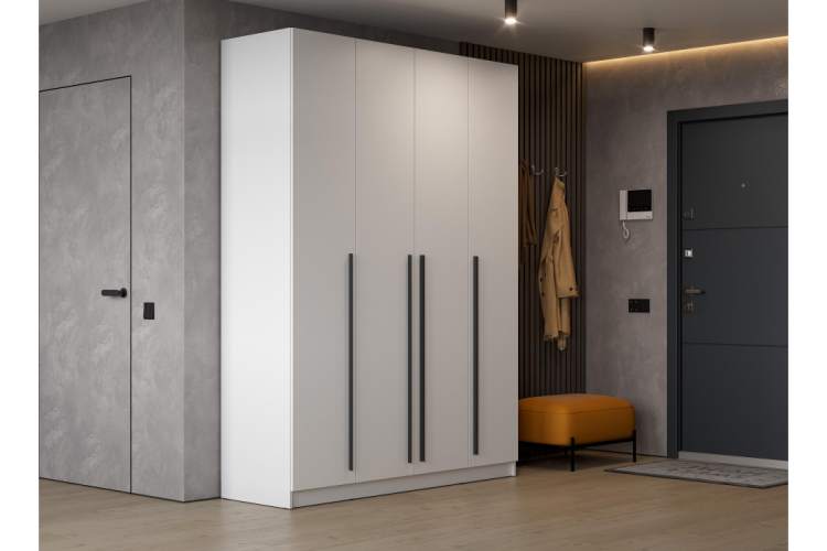 Шкаф Бирма ШК-1600 белое дерево / белое дерево-1