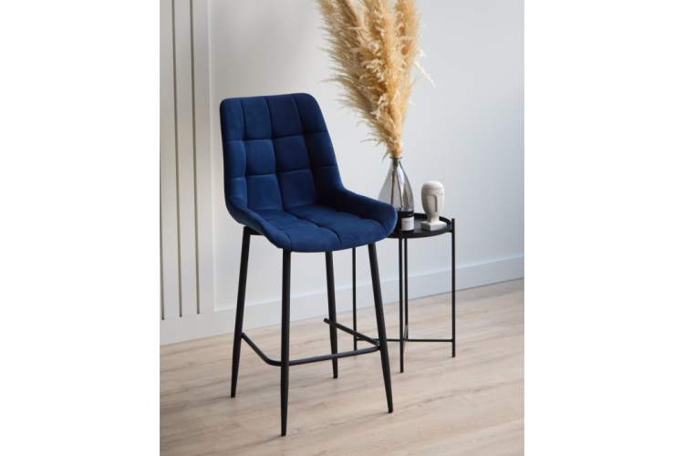 Барный стул Челси синий (zd 798) / черный-1