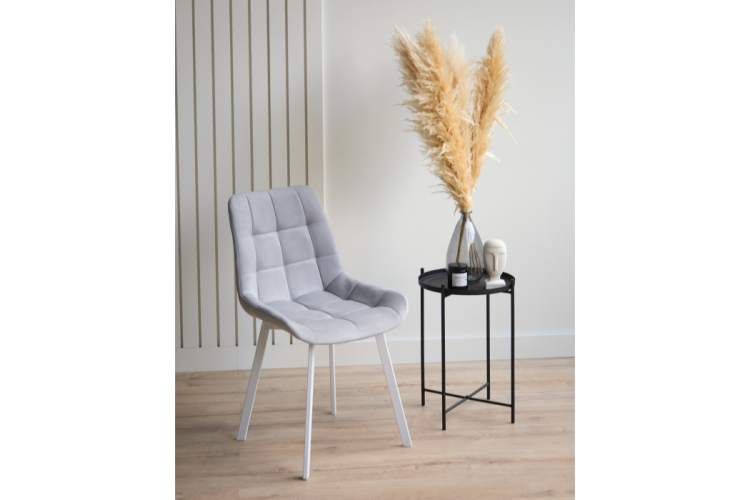 Стул на металлокаркасе Челси П светло-серый (zd 960) / белый-1