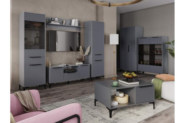 Шкаф МС Иадама графит / графит софт-1