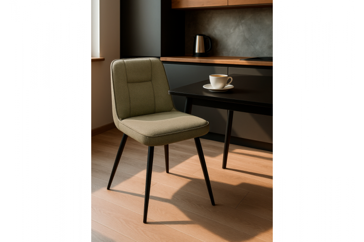 Стул на металлокаркасе Texas 3 поворотный светло-зеленый / черный-1