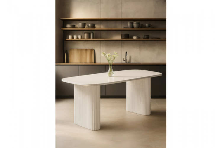 Стол деревянный Бавария B 180 х 90 белая пленка шагрень / белый-1