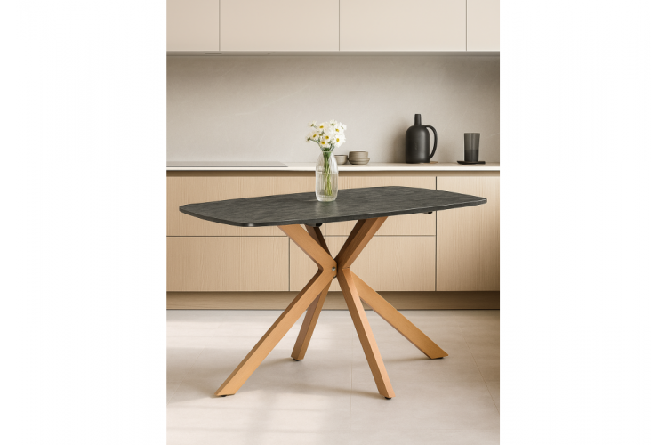 Стол деревянный Кортез 116(160)x77 раздвижной малави / медь-1