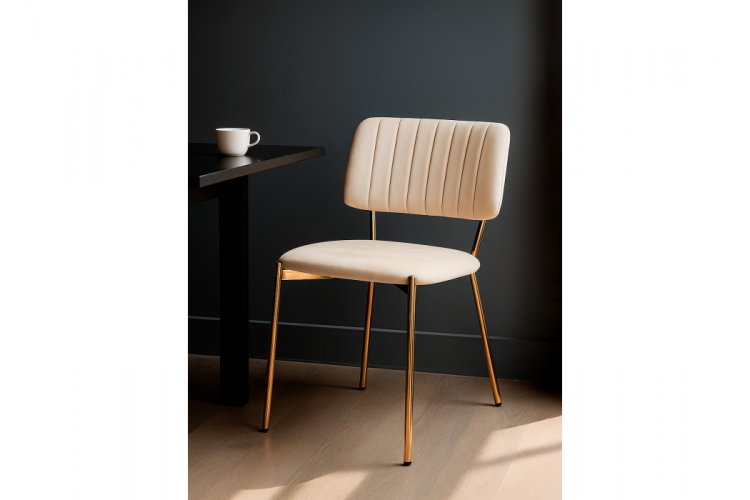 Стул на металлокаркасе Armond beige / gold-1