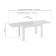 Стол стеклянный Норман тип 1 белый / стекло белый глянец