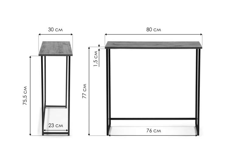 Стол деревянный Феот 80х30х77 дуб велингтон-1