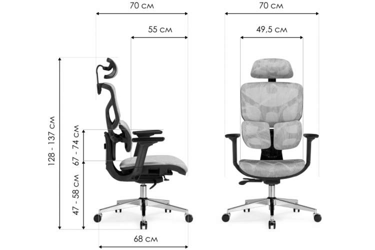 Офисное кресло Samur white / black-1
