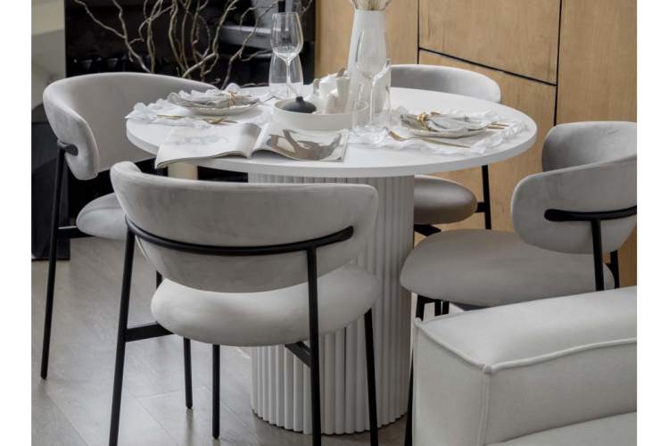 Стол деревянный Барел 90 белый / белый-15