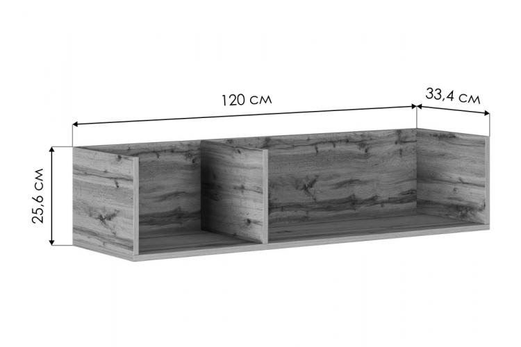 Прихожая Iris металл дуб вотан / черный муар-1