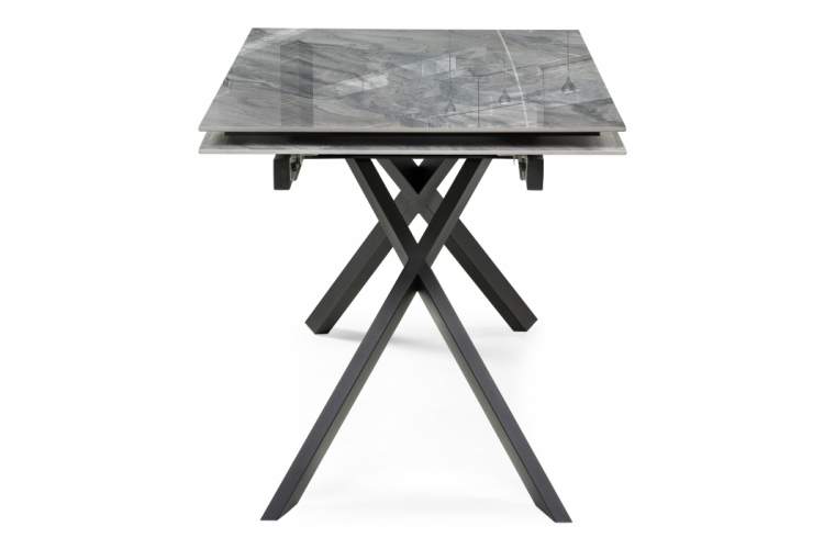 Керамический стол Хилбри 140(200)х80х76 оробико / черный-4